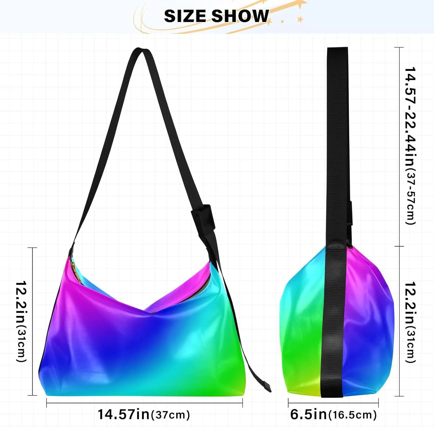 Red Green Crossbody Bag for Women Men with Adjustable Strap PU Leather Shoulder Hobo Purse Bag 20881