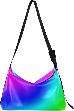 Red Green Crossbody Bag for Women Men with Adjustable Strap PU Leather Shoulder Hobo Purse Bag 20881