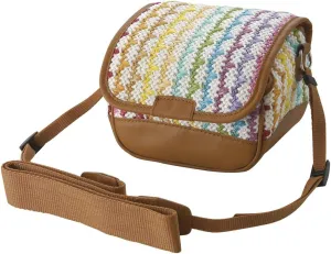 roasu Shoulder Belted Compact Mirrorless Camera Case Weave Fabric specification Brown x White DCC  or  s01brw
