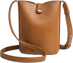 Rungion Womens Vegan Leather Phone Purse Casual Compact Crossbody Handbag Mini Shoulder Bag Adjustable Pouch for Daily Use