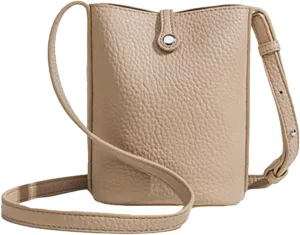Rungion Womens Vegan Leather Phone Purse Casual Compact Crossbody Handbag Mini Shoulder Bag Adjustable Pouch for Daily Use