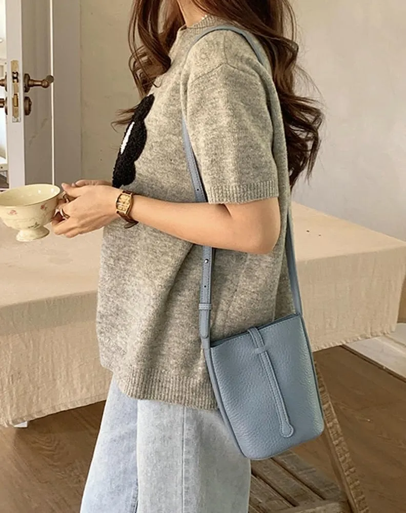 Rungion Womens Vegan Leather Phone Purse Casual Compact Crossbody Handbag Mini Shoulder Bag Adjustable Pouch for Daily Use