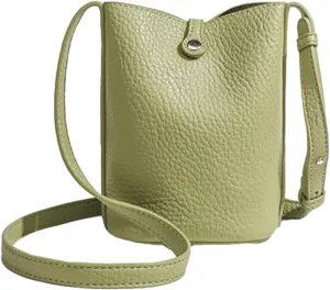 Rungion Womens Vegan Leather Phone Purse Casual Compact Crossbody Handbag Mini Shoulder Bag Adjustable Pouch for Daily Use
