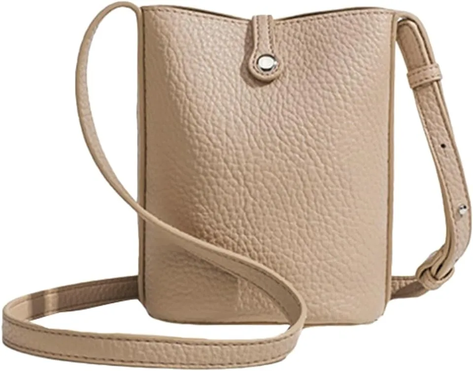 Rungion Womens Vegan Leather Phone Purse Casual Compact Crossbody Handbag Mini Shoulder Bag Adjustable Pouch for Daily Use