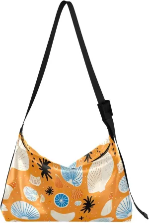 Seashell Starfish Crossbody Bag for Women Men with Adjustable Strap PU Leather Shoulder Hobo Purse Bag 20857679