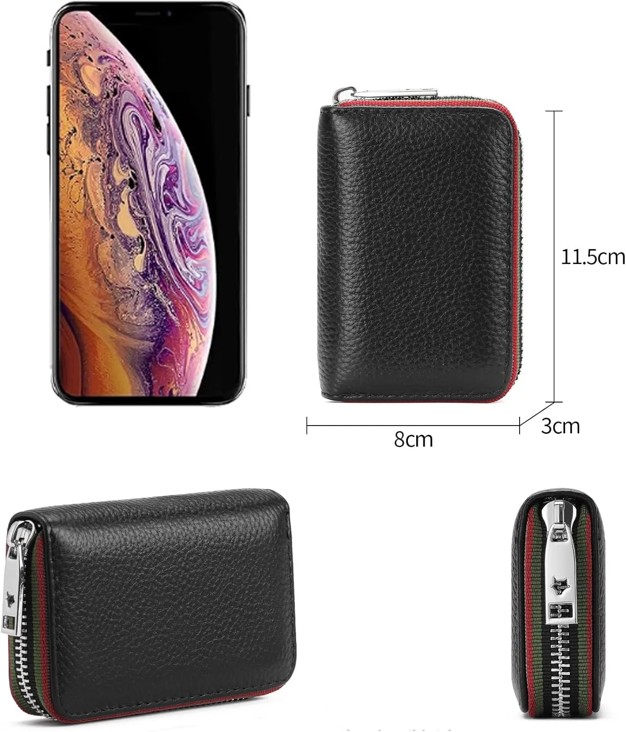 SENDEFN Leather Wallet Women RFID Blocking Small Wallet for Women Credit Card Holder Compact Wallets