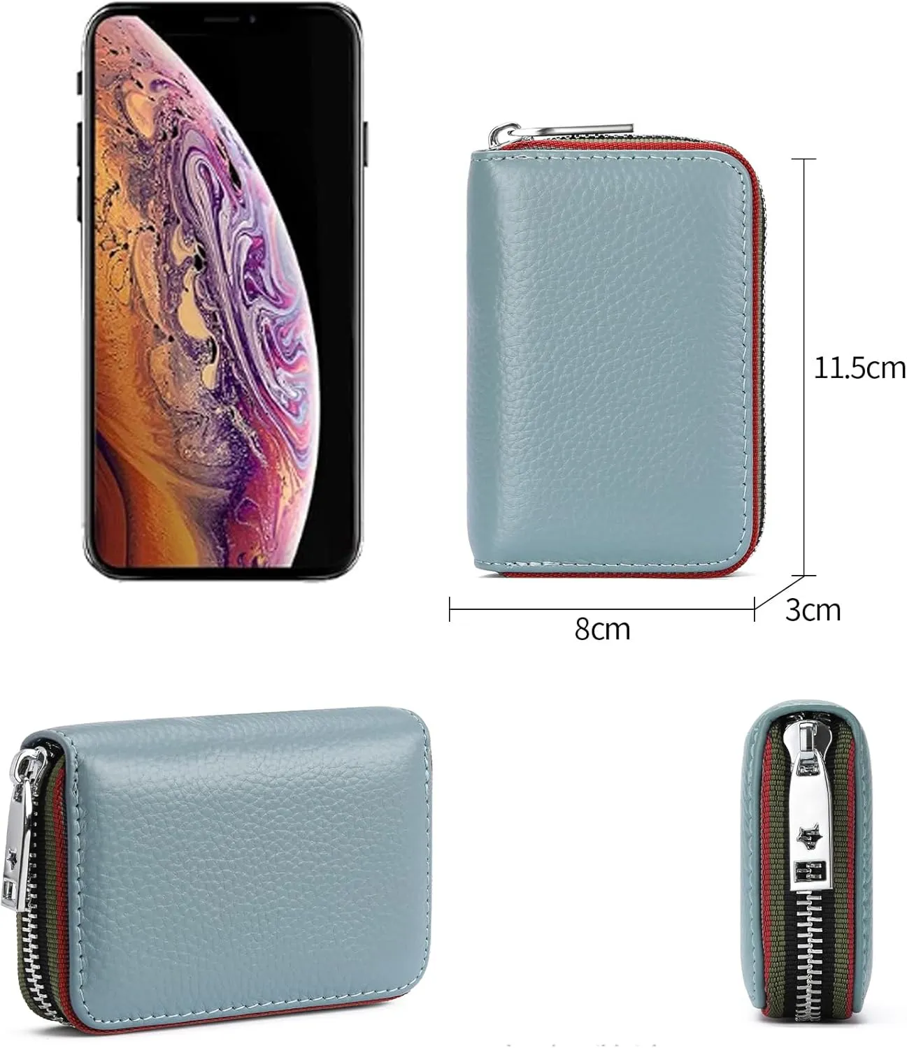 SENDEFN Leather Wallet Women RFID Blocking Small Wallet for Women Credit Card Holder Compact Wallets