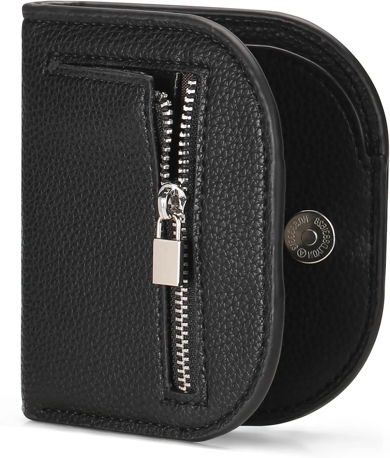 SENDEFN Small Wallet for Women RFID Blocking Card Holder Slim Bifold Compact Wallets With Zipper Coin Pocket Black