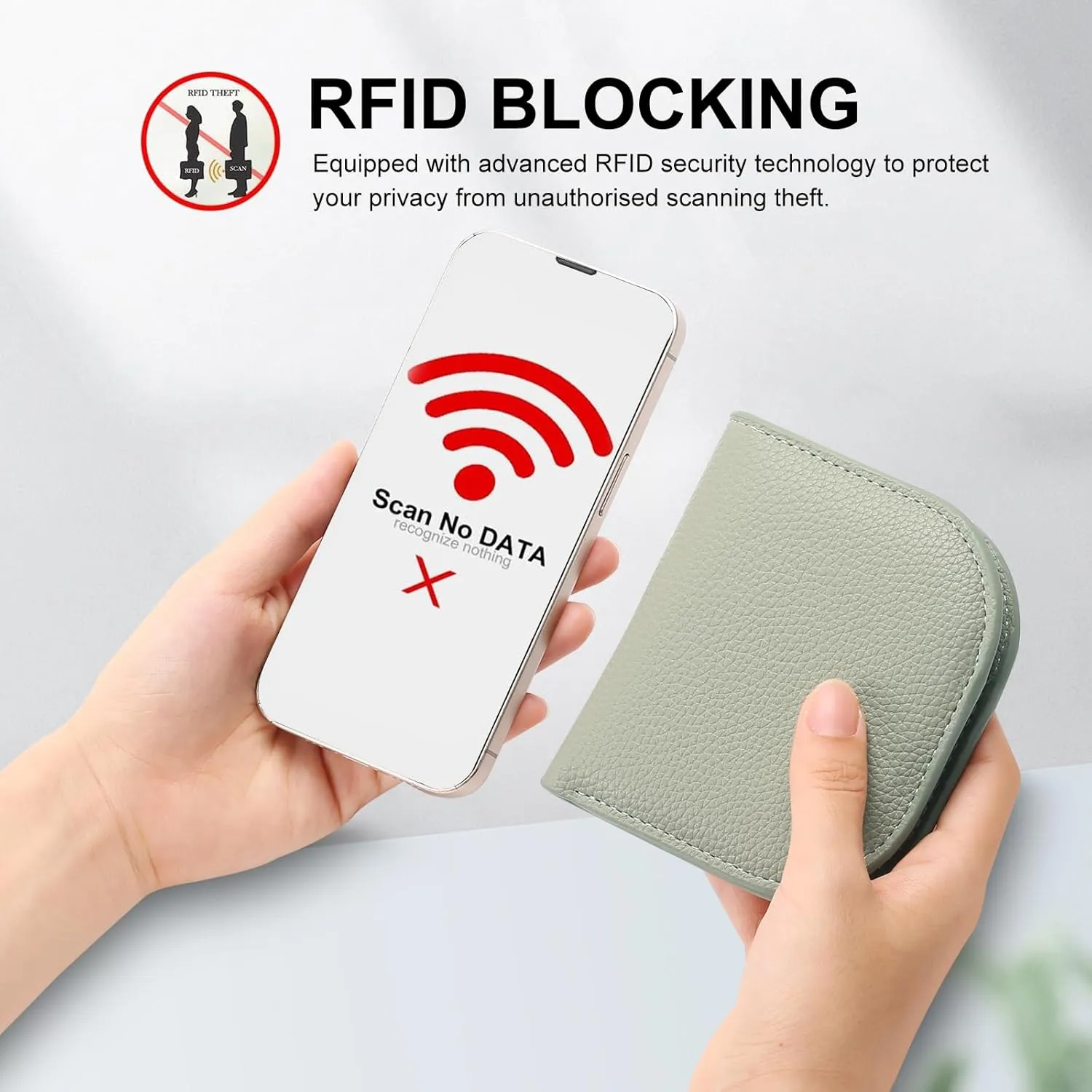 SENDEFN Small Wallet for Women RFID Blocking Card Holder Slim Bifold Compact Wallets With Zipper Coin Pocket