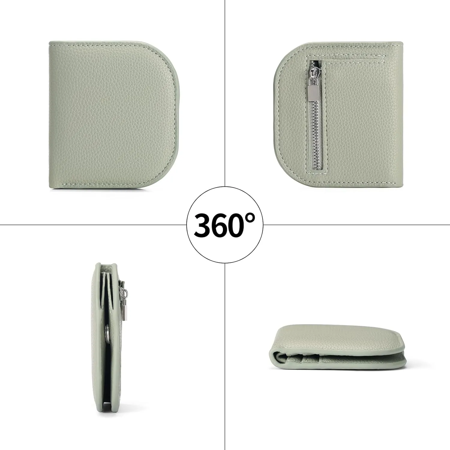 SENDEFN Small Wallet for Women RFID Blocking Card Holder Slim Bifold Compact Wallets With Zipper Coin Pocket