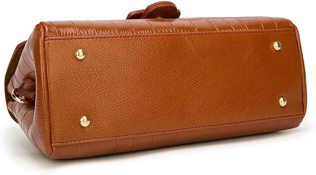 Shoulder Bag Leather Tote Bag for Women - Stylish Handbags & Messenger Bags(Brown)