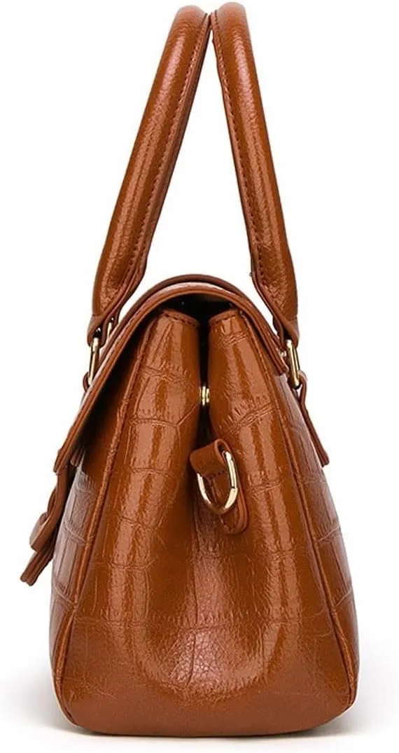 Shoulder Bag Leather Tote Bag for Women - Stylish Handbags & Messenger Bags(Brown)