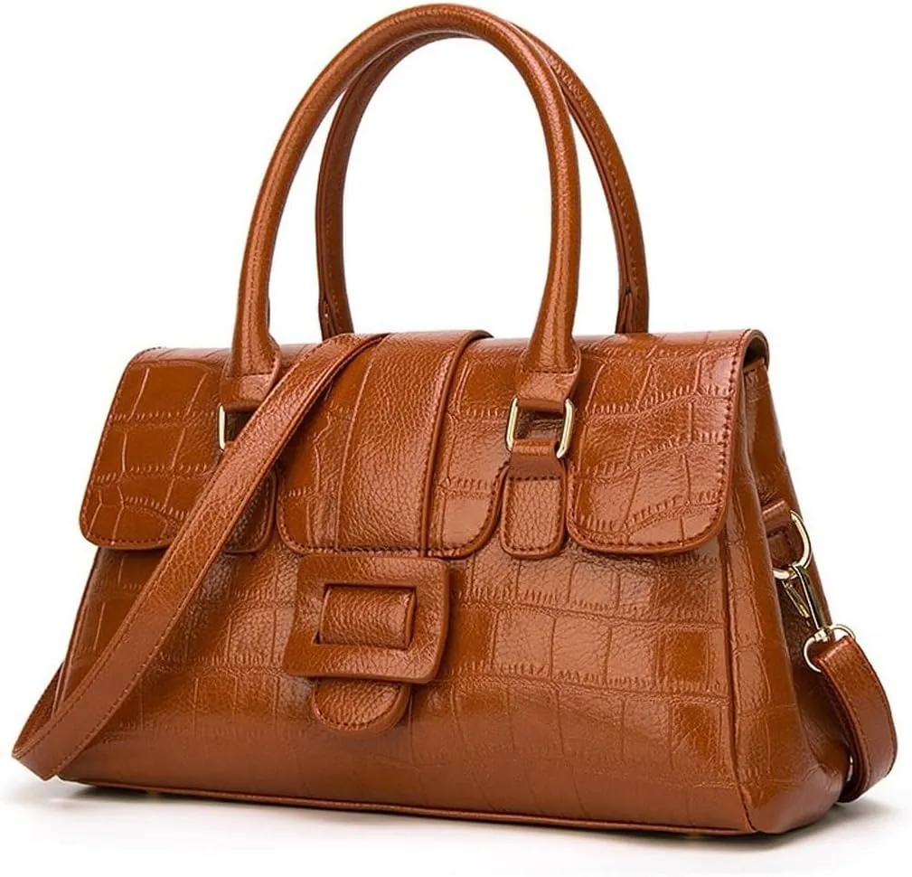 Shoulder Bag Leather Tote Bag for Women - Stylish Handbags & Messenger Bags(Brown)