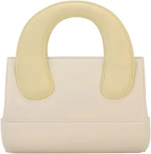 Shoulder Bag Stylish One-Shoulder Small Square Leather Messenger Bag for Women Cute Handheld Cowhide Purse(White)