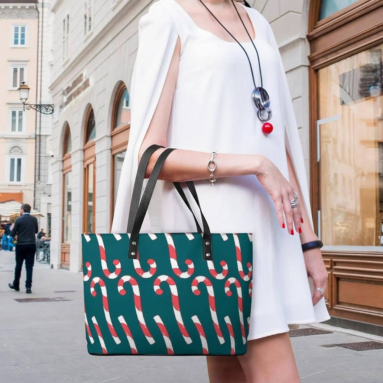 Shoulder Bag Women Satchel Bag Stylish PU Leather Tote Handbag for Women Shopping Bag Fashion Bag PU Leather Bag