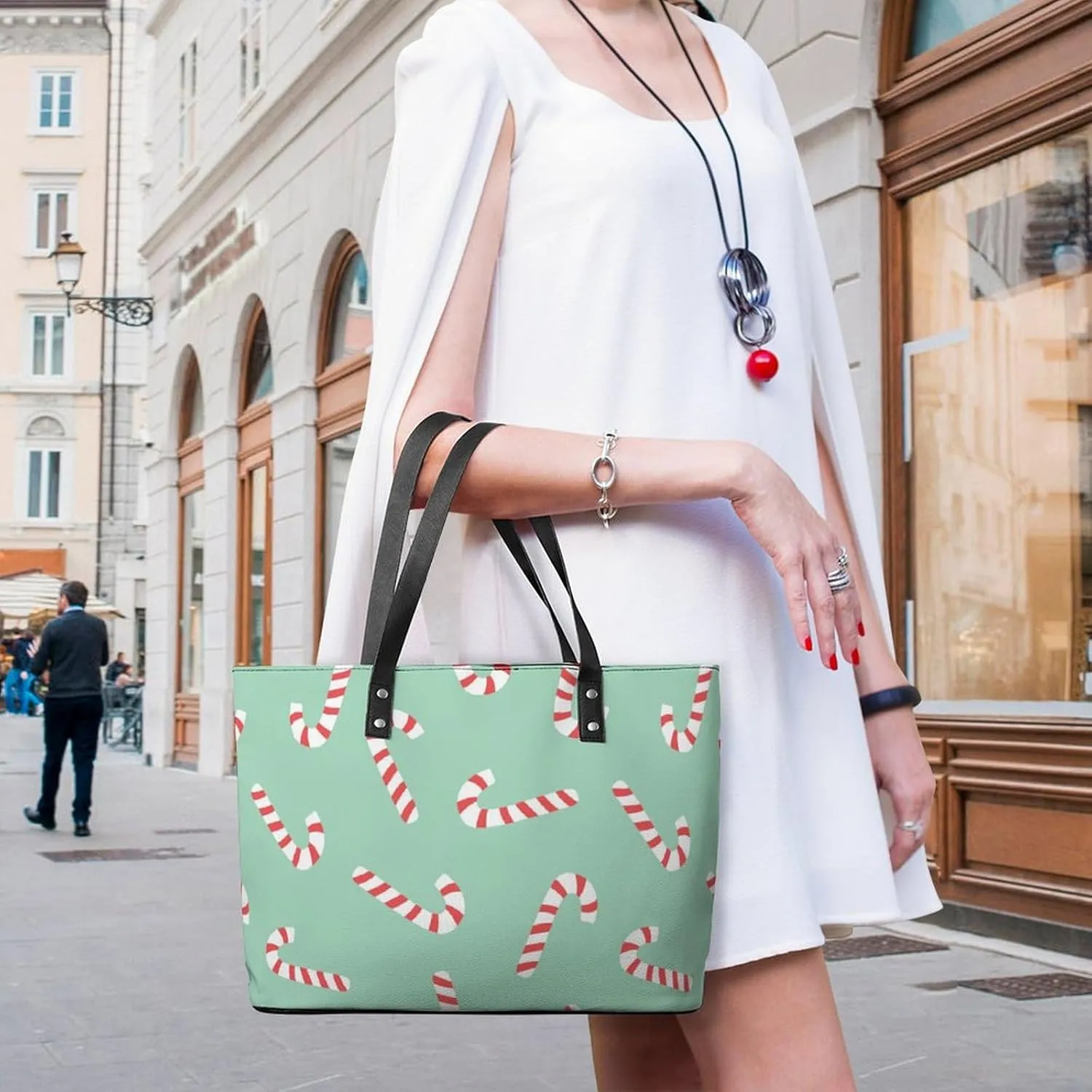 Shoulder Bag Women Satchel Bag Stylish PU Leather Tote Handbag for Women Shopping Bag Fashion Bag PU Leather Bag