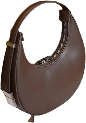 Shoulder Bag Women's Crescent Moon Bag - Stylish Semi-Circular Shoulder Handbag for Everyday Use(Brown)