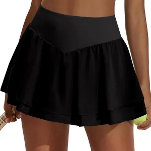 Skorts for Women with Pockets High Waisted Women's Skorts Plus Size Womens Tennis Skirt with Shorts Underneath