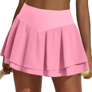 Skorts for Women with Pockets Womens Tennis Skirt with Shorts Underneath High Waisted Women's Skorts Plus Size