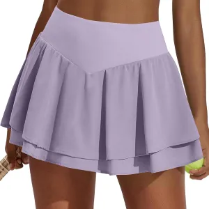 Skorts for Women with Pockets Womens Tennis Skirt with Shorts Underneath High Waisted Women's Skorts Plus Size