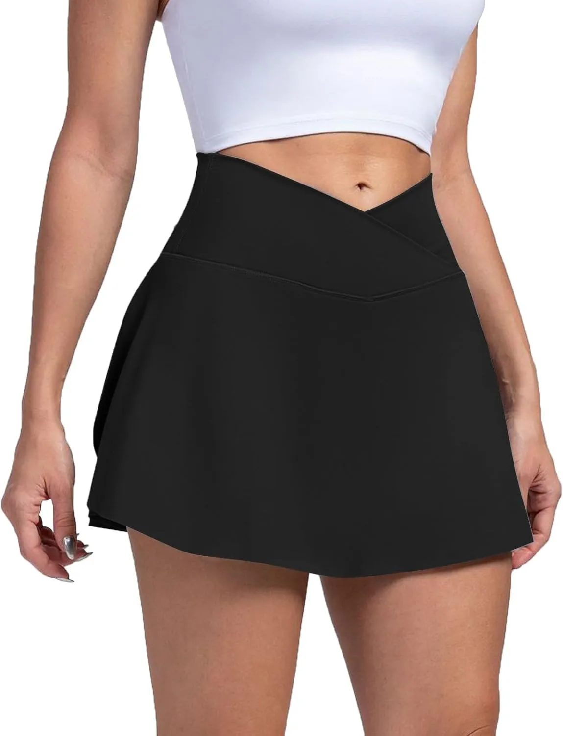 Skorts for Women with Pockets Womens Tennis Skirt with Shorts Underneath High Waisted Women's Skorts Plus Size