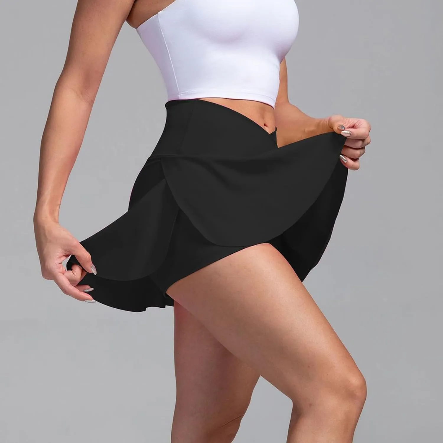 Skorts for Women with Pockets Womens Tennis Skirt with Shorts Underneath High Waisted Women's Skorts Plus Size