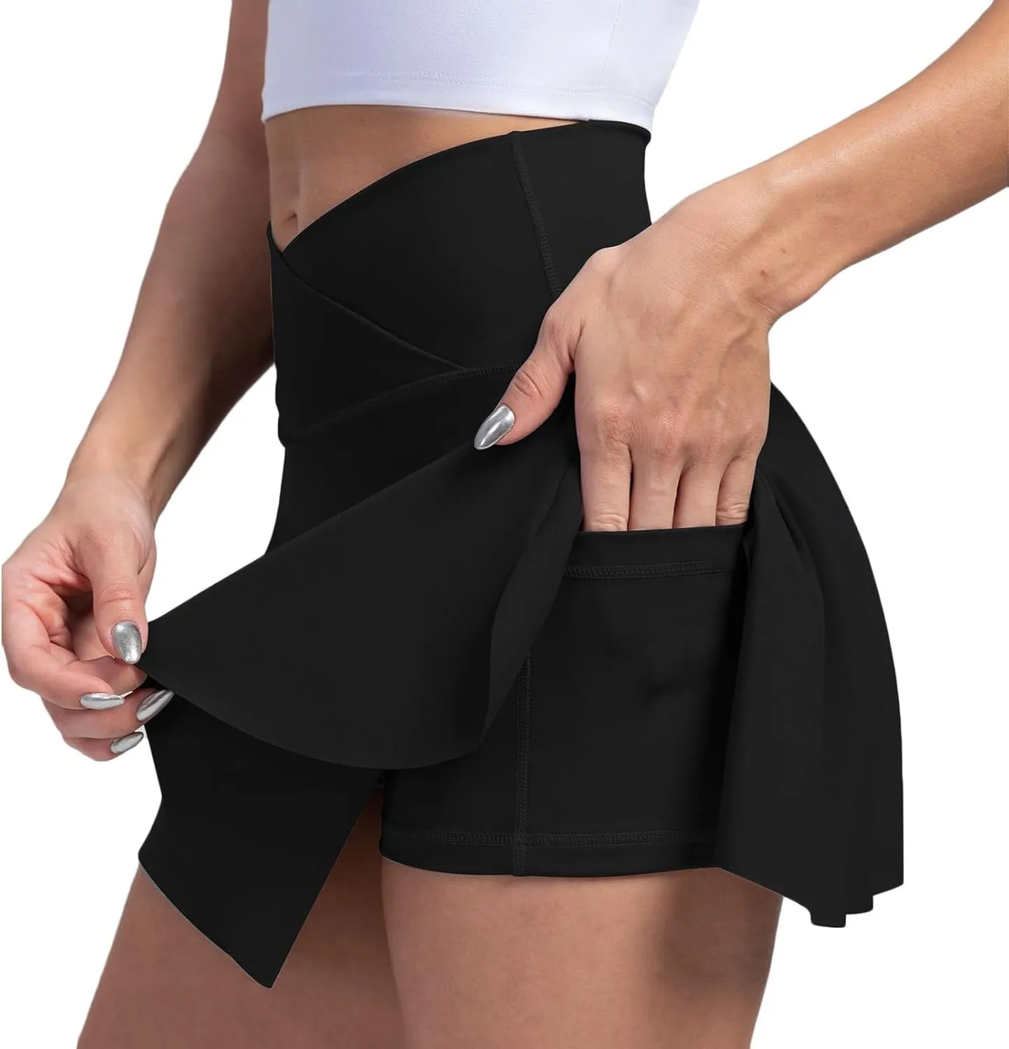 Skorts for Women with Pockets Womens Tennis Skirt with Shorts Underneath High Waisted Women's Skorts Plus Size