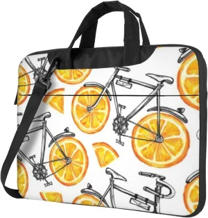 Slanted Grapefruit Bikes Stylish 13-15.6 Inch Laptop Bag For Man And Women, Computer Messenger Bag, Trendy Shoulder Strap Design