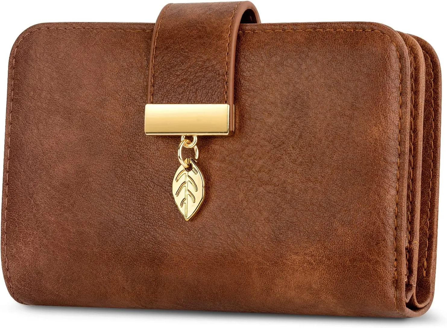 Small RFID Blocking Wallet for Women Leather Compact Bifold Wallet 18 Card Slots Ladies Wallets with Coin Pocket