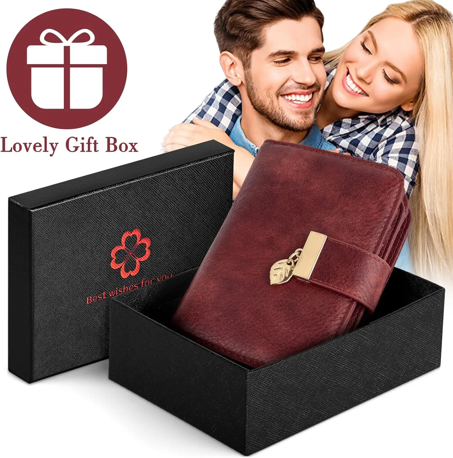 Small RFID Blocking Wallet for Women Leather Compact Bifold Wallet 18 Card Slots Ladies Wallets with Coin Pocket