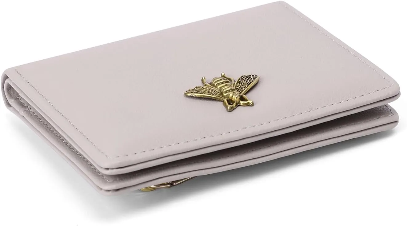 Small Women Wallet RFID Blocking Bifold Pocket Wallet Slim Compact Ladies Purse Mini Wallets For Women (Grey)