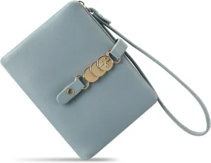 Small Women Wallet RFID Blocking Leather Bifold Compact Card Holder Ladies Purse with Zipper Coin Pocket