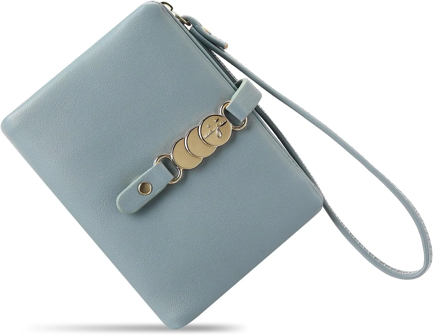 Small Women Wallet RFID Blocking Leather Bifold Compact Card Holder Ladies Purse with Zipper Coin Pocket