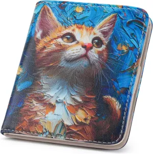 Small Womens Wallet Mini Compact Bifold Pocket Wallet Ladies RFID Blocking Slim Wallet for Women with ID Window