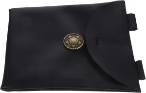 SOIMISS Renaissance Purse Cosplay Fanny Pack Medieval Style Waist Pack Faux Leather Pouch Compact for Id Keys Black