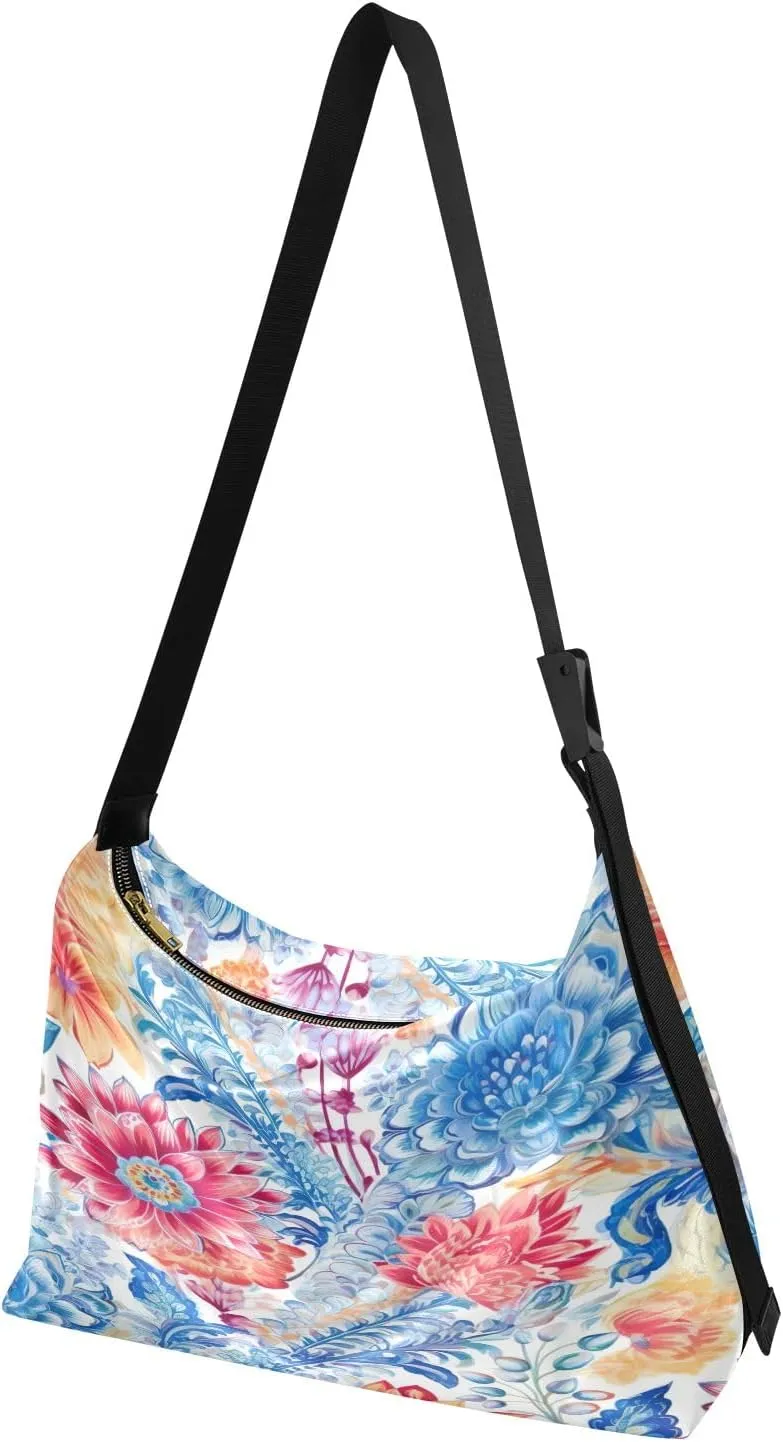 Spiral Galaxy in the Darkness Crossbody Large Leather Bag, Hobo Bag Crossbody, Large Hobo Handbags for Women