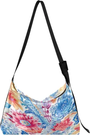 Spiral Galaxy in the Darkness Crossbody Large Leather Bag, Hobo Bag Crossbody, Large Hobo Handbags for Women