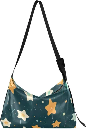 Star Crossbody Bag for Women Men with Adjustable Strap PU Leather Shoulder Hobo Purse Bag 20853902