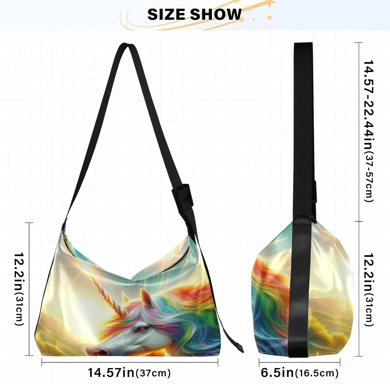 Stars in the Sky with Tree Shoulder Bag Leather, Leather Crossbody Shoulder Bag, Large Crossbody Bags Large Size