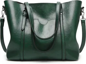 Stylish Large Leather Crossbody Tote Bag for Women - Fashionable Top Handle Shoulder Purse with Zipper (Grey)