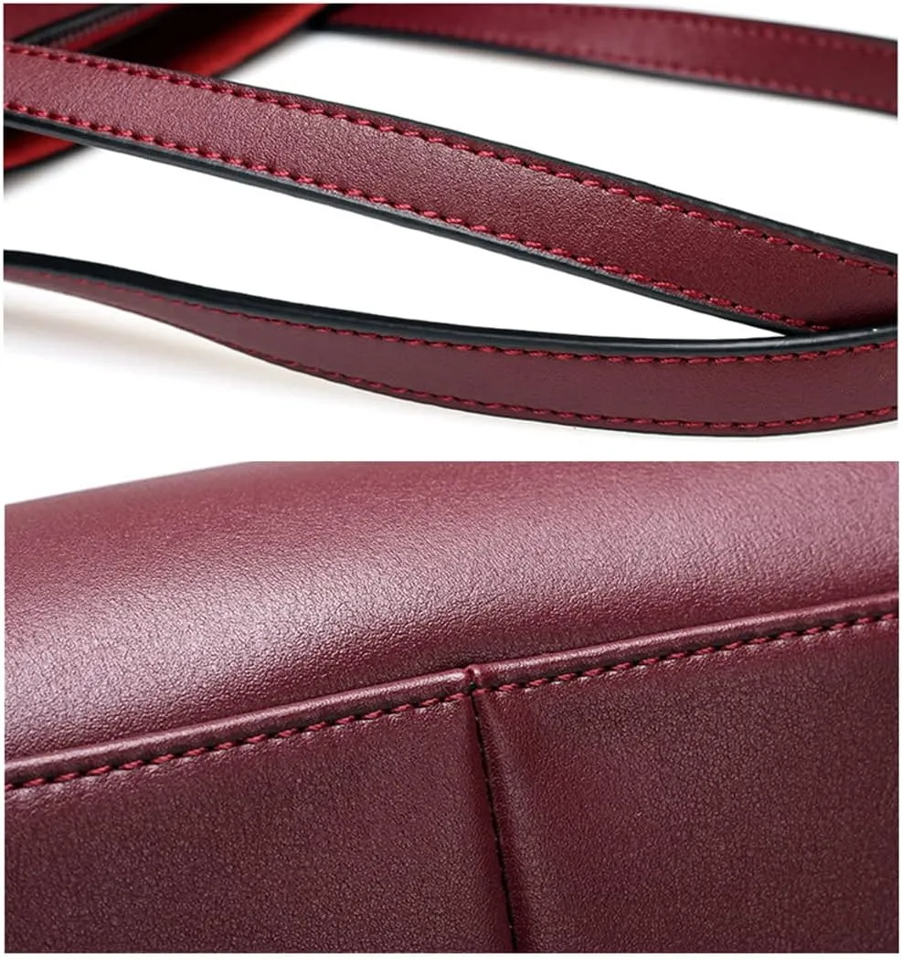 Stylish Large Leather Crossbody Tote Bag for Women - Fashionable Top Handle Shoulder Purse with Zipper (Grey)