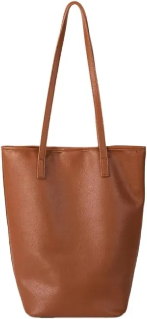 Stylish PU Leather Bucket Handbag For Ladies Shoulder Bag Large Capacity Shopper Bags For Office And Casual Travel