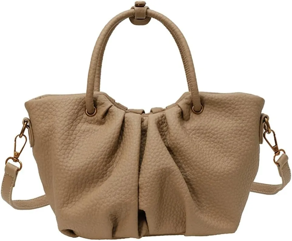 Stylish Senior Bucket Bag Simple Texture Cross Body Bag for Women PU Leather Handbag for Outdoor Trendy 2025