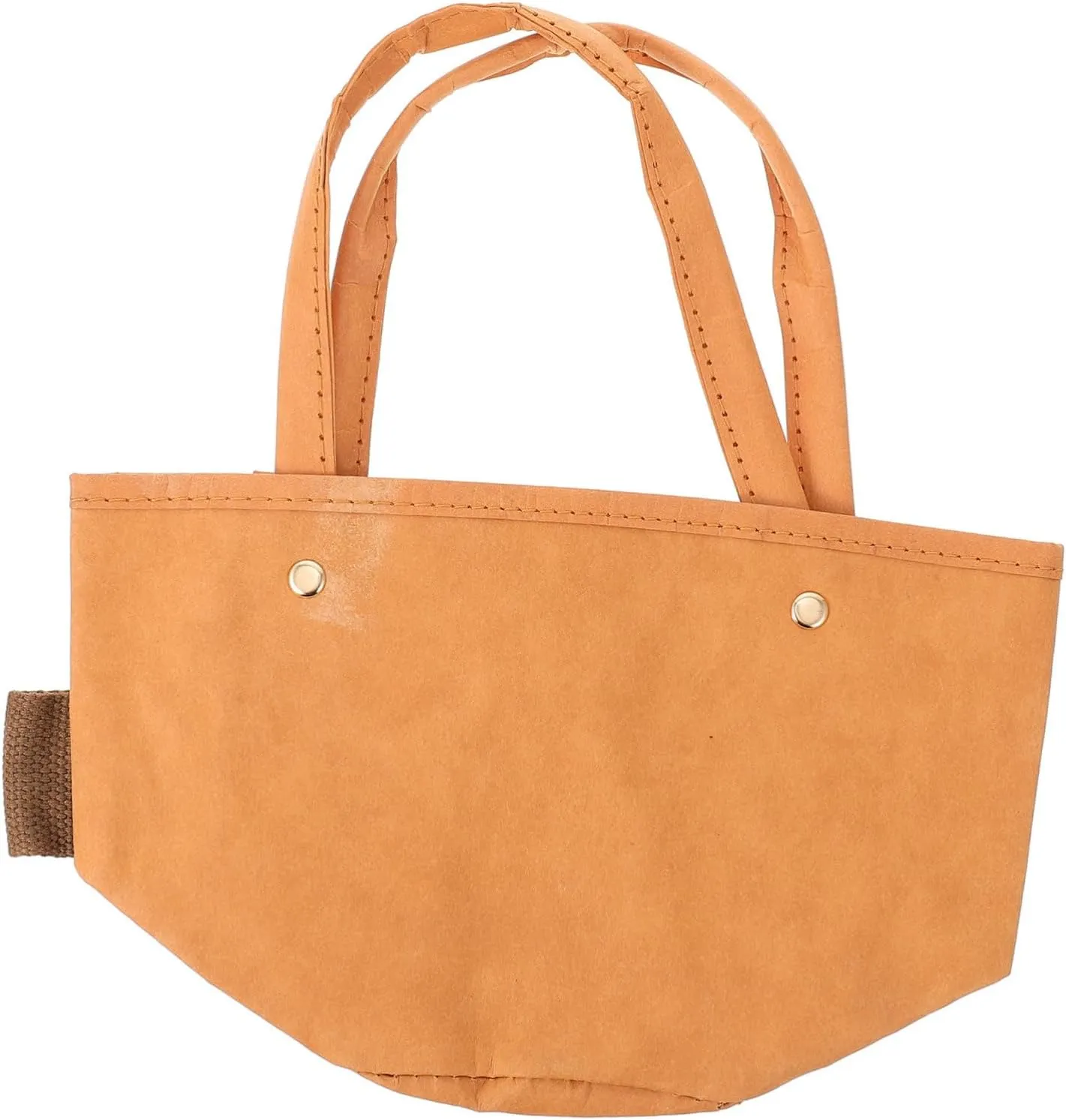 Stylish Washed Kraft Paper Tote Large Space Shopping Pouch Reusable Travel Storage Handbag for Women