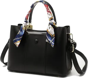 Stylish Women Leather Satchel - Large Crossbody Handbag & Tote Shoulder Bag in Red
