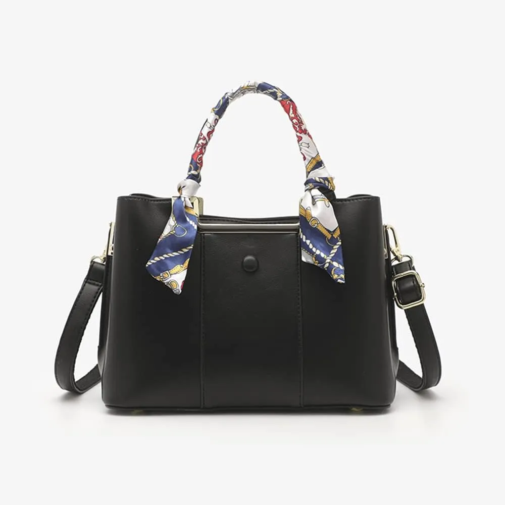 Stylish Women Leather Satchel - Large Crossbody Handbag & Tote Shoulder Bag in Red