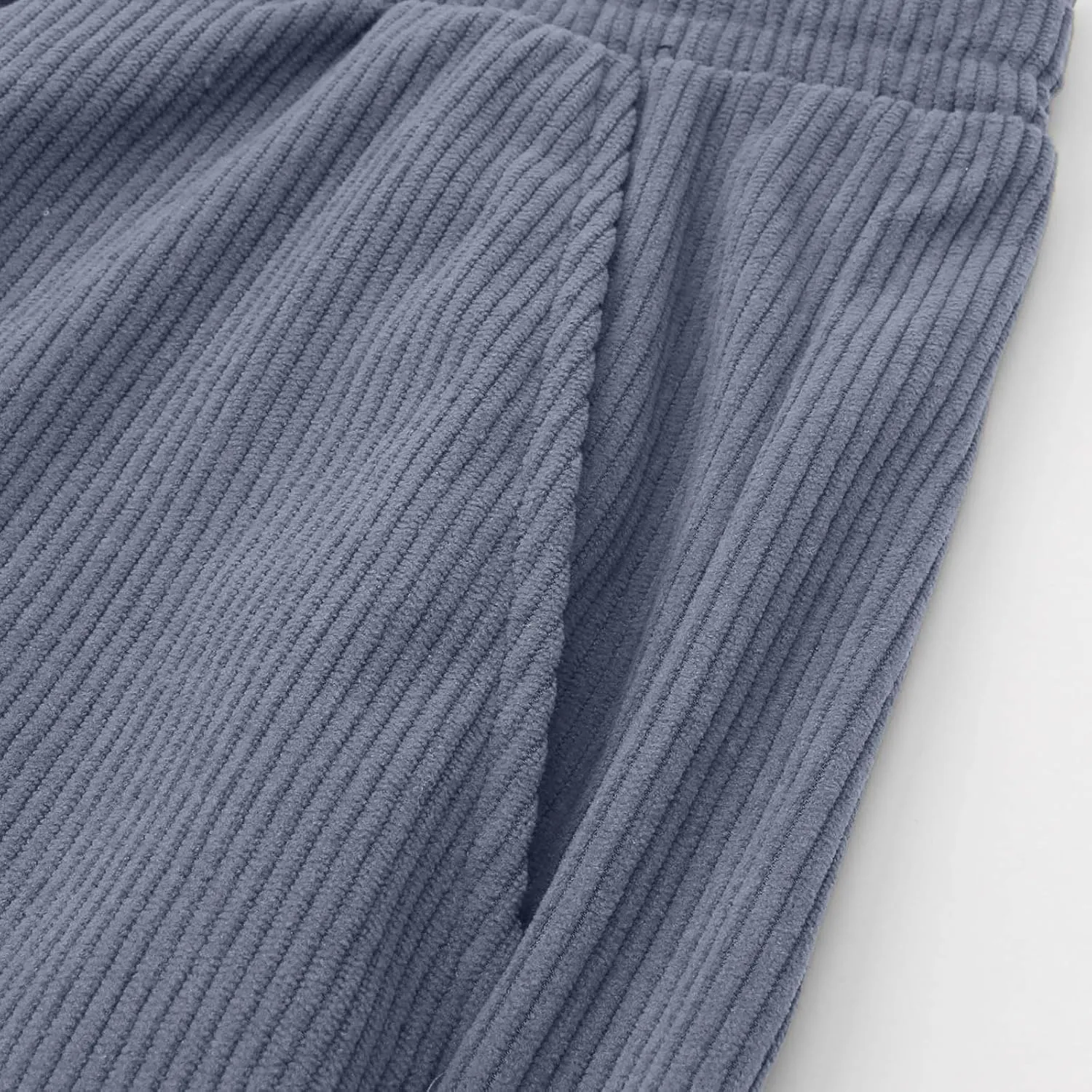 SUWBMHWE Corduroy Pants for Men Corduroy Baggy Wide Leg Joggers Pants Casual Cargo Pants Elastic Waist Sweatpants