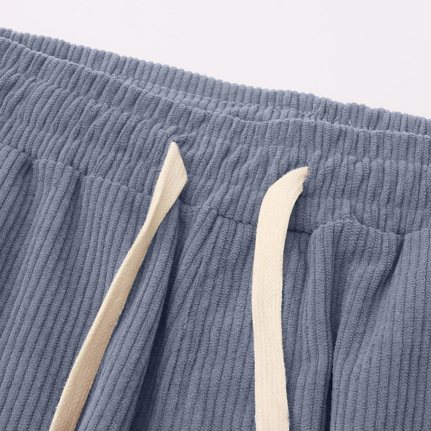 SUWBMHWE Corduroy Pants for Men Corduroy Baggy Wide Leg Joggers Pants Casual Cargo Pants Elastic Waist Sweatpants