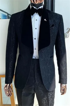 Suzhoufashion Kashena White Jacquard Three Pieces Bespoke Wedding Men Suits