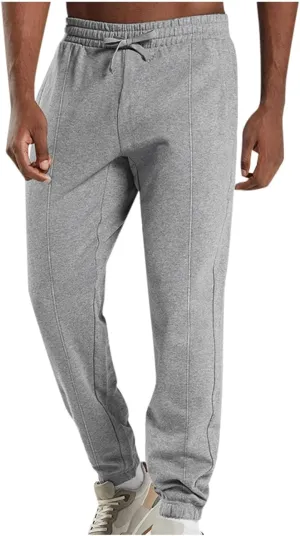 Sweatpants for Men Baggy Big and Tall Knitted Tapered Joggers Plus Size Lightweight Workout Jogging Athletic Trousers